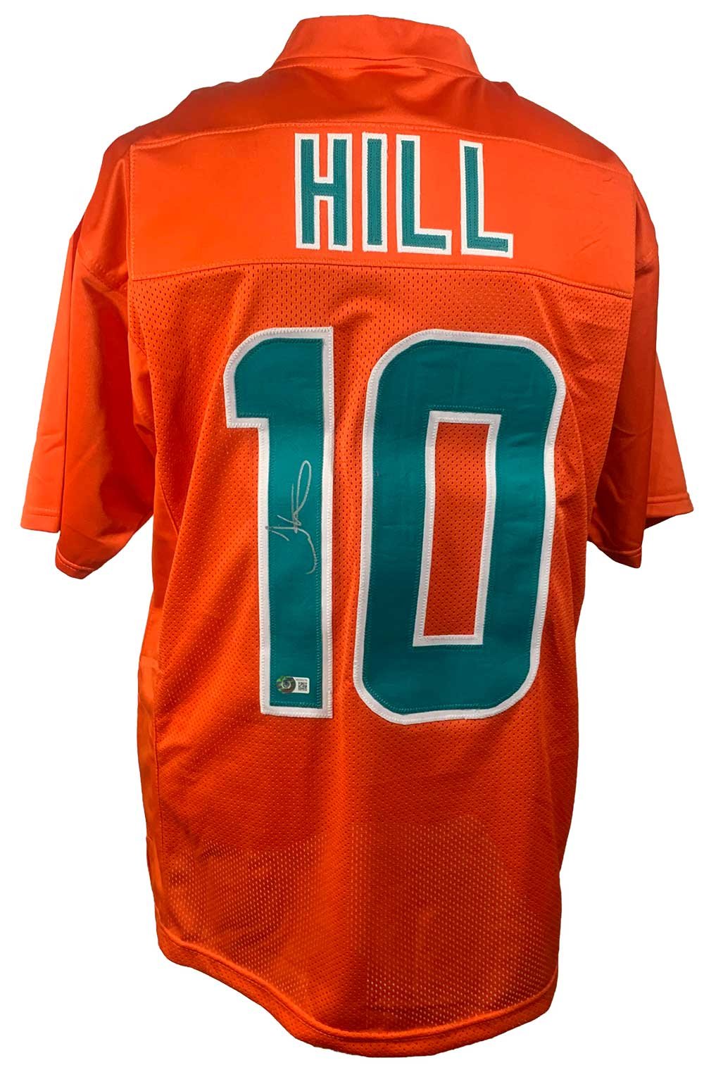 Miami Dolphins Tyreek Hill Autographed Pro Style Orange Jersey 